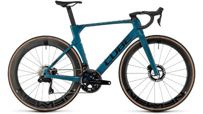 Cube Litening AERO C:68X SLT racefiets in donkerblauw.