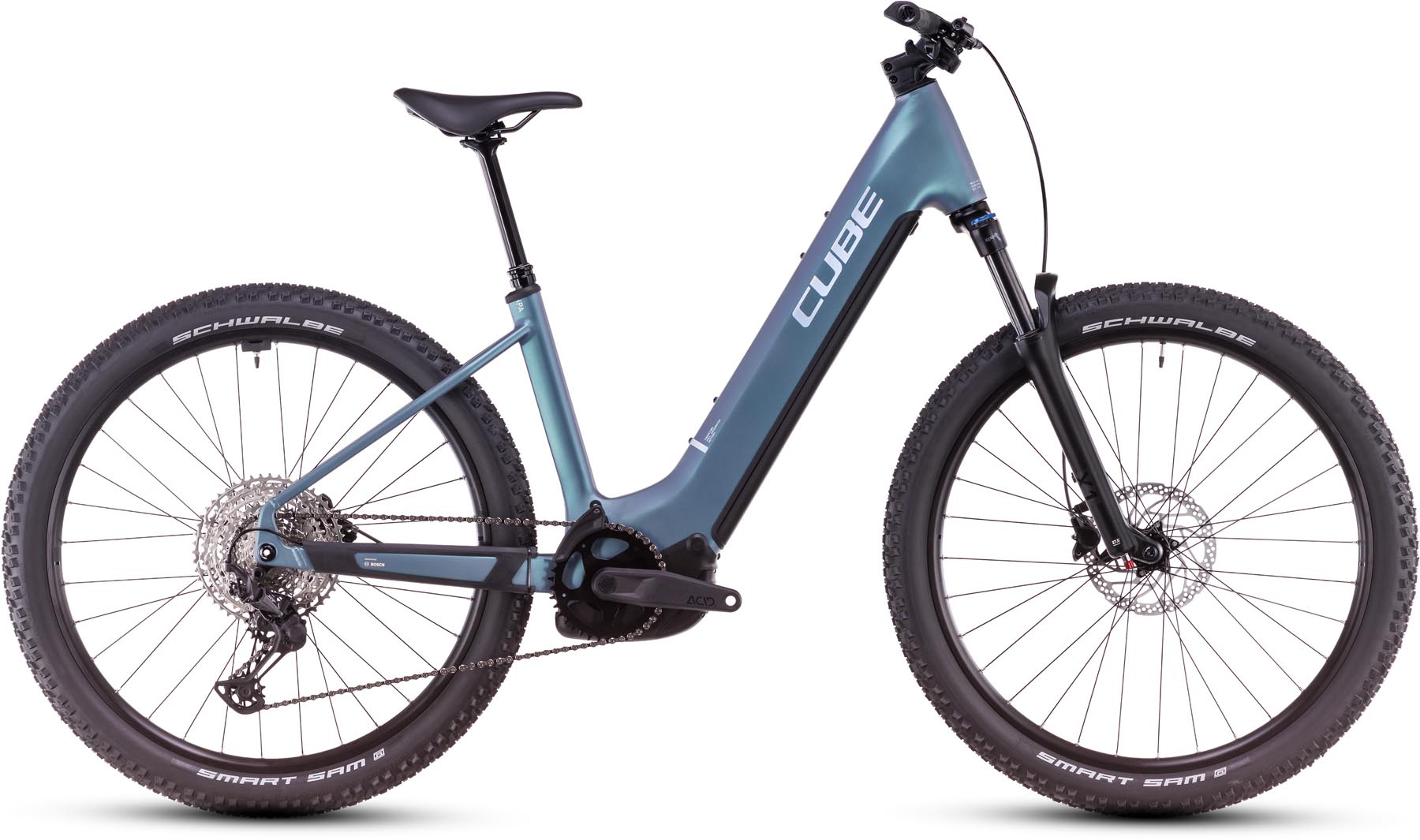 Cube Reaction Hybrid Pro 800 smaragdgrey n prism 2025 - E-Bike Hardtail Mountainbike lage instap