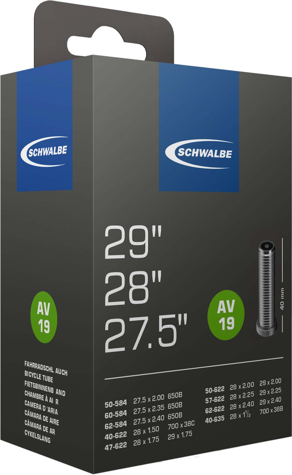 Schwalbe Buis AV nr. 19 27,5"/28"/29"
