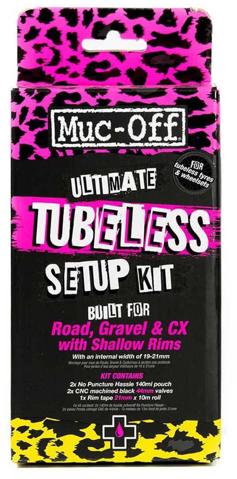 Muc-Off UltimateTubeless Kit - Road (44 mm) roze