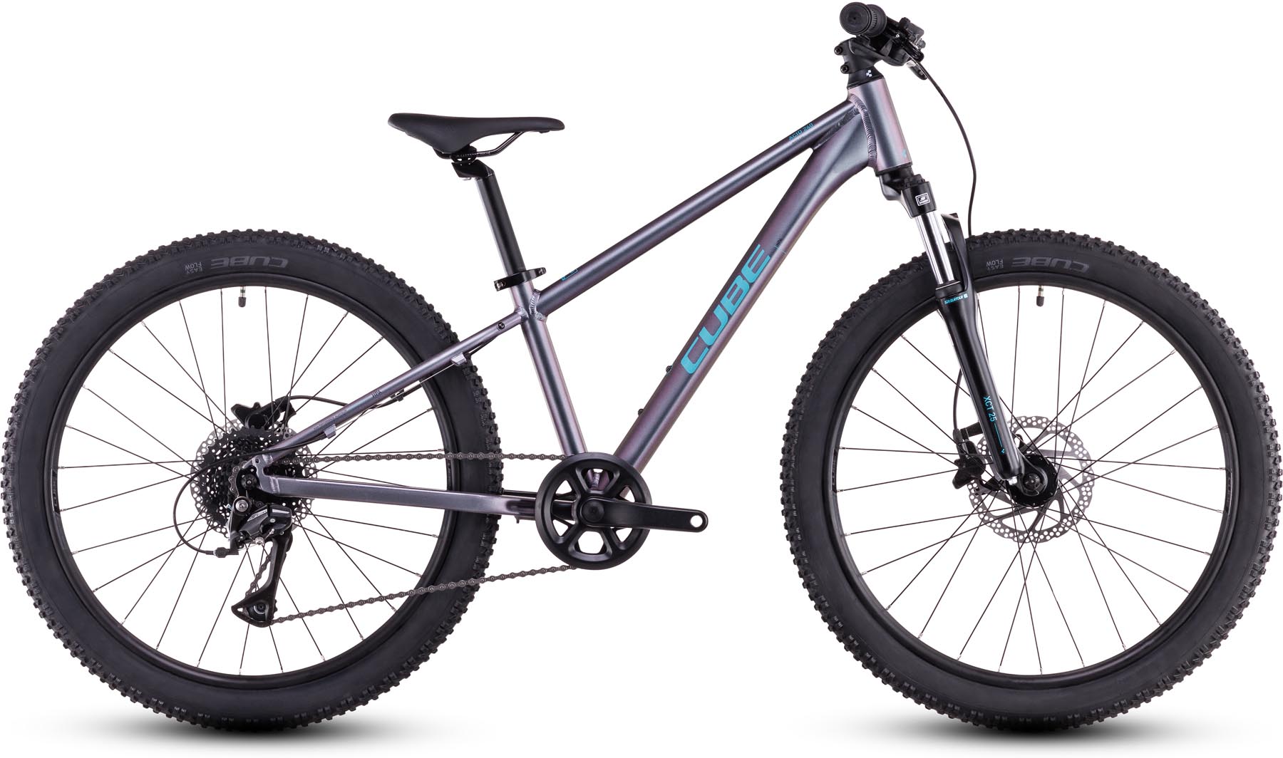 Cube Acid 240 Disc galactic n cyan 2025 - Kinderfiets 24 inch
