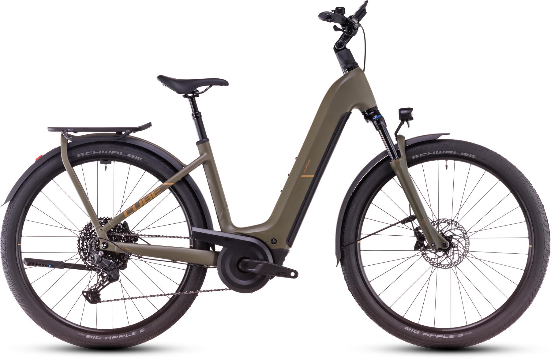 Cube Kathmandu Hybrid Pro 800 dustyolive n gold 2025 - E-Bike Trekkingfiets lage instap