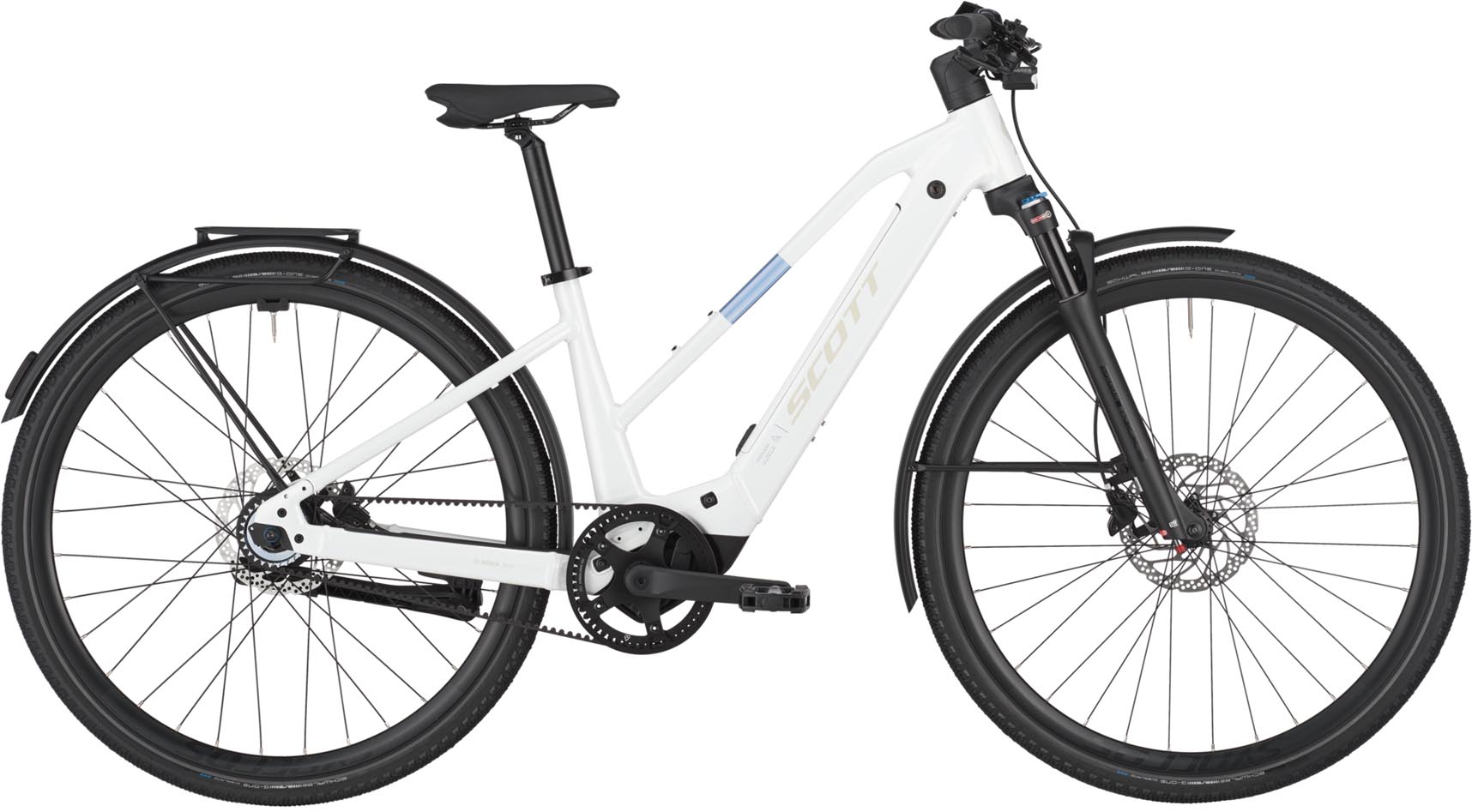 Scott Passage 10 Belt Slope bianco white 2025 - E-Bike Trekkingfiets Dames