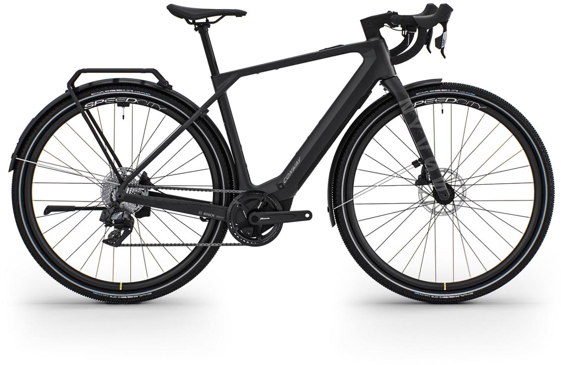 Conway Nyvon 10.0 C 400Wh black matt / reflective 2025 - E-Bike Grindfiets