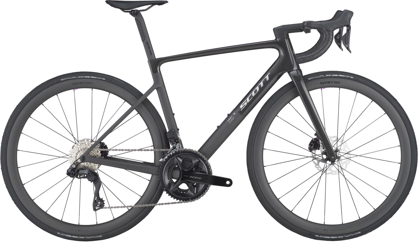 Scott Addict RC 30 carbon black 2025 - Carbon Racefiets