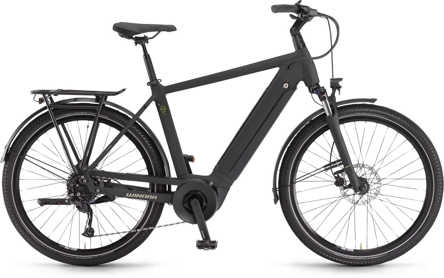 Winora Sinus X9 Black matte 2024 - E-Bike Trekkingfiets Heren