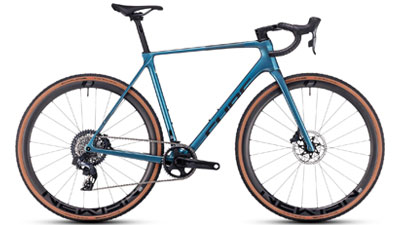 Cube Cross Race C:68X SLT racefiets in glinsterend blauw.