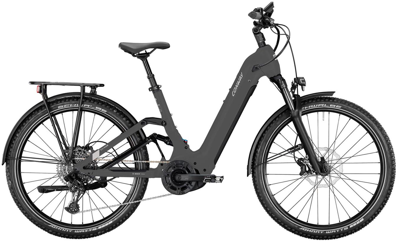 Conway Cairon C FS 2.0 625Wh graphit grey matt 2025 - E-Bike Hardtail Mountainbike lage instap
