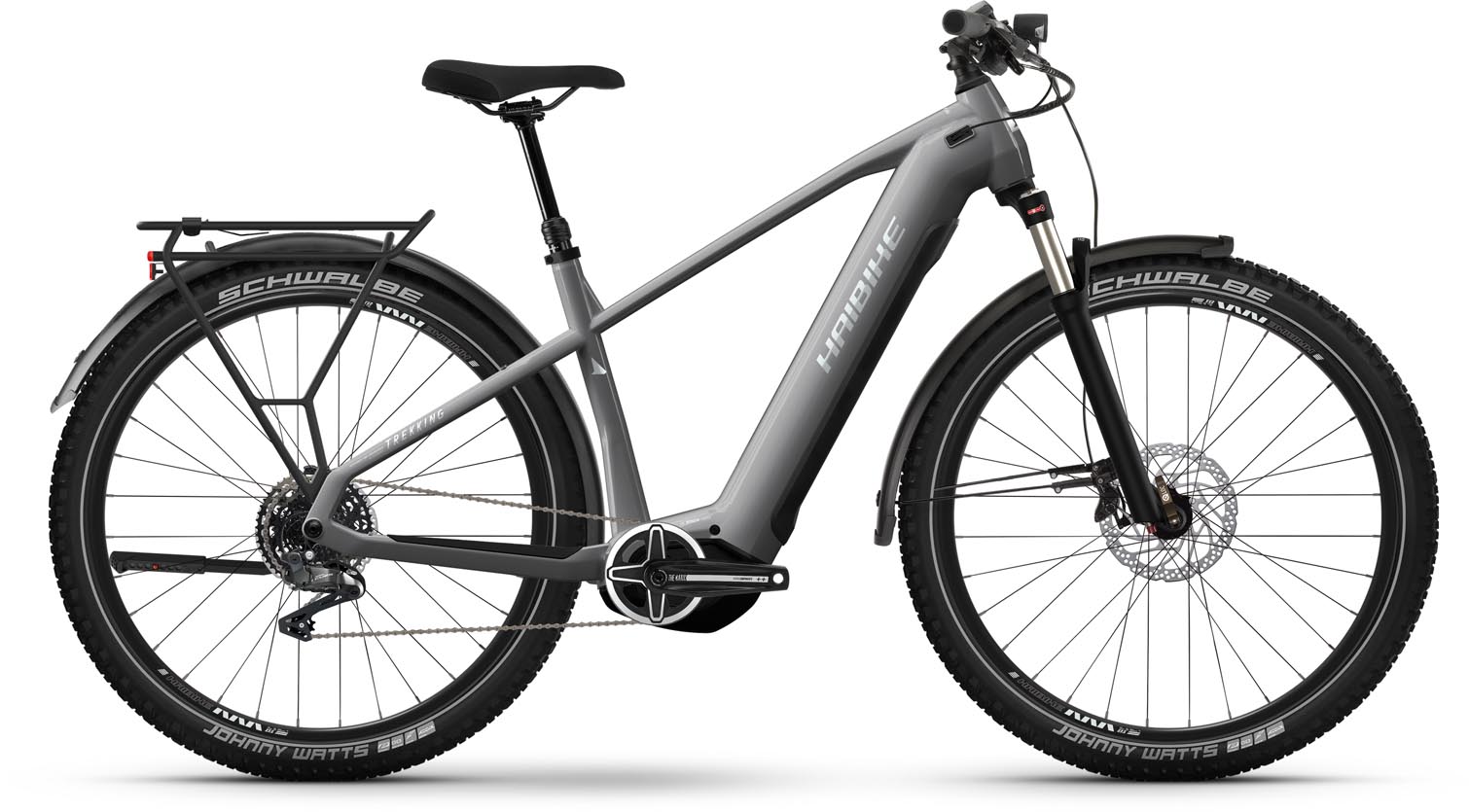 Haibike Trekking 7 urban grey / white gloss 2024 - E-Bike Trekkingfiets Heren