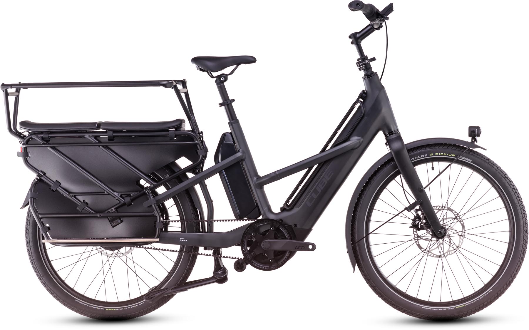 Cube Longtail Hybrid Family 725 grey n reflex 2025 - E-Bike bakfiets