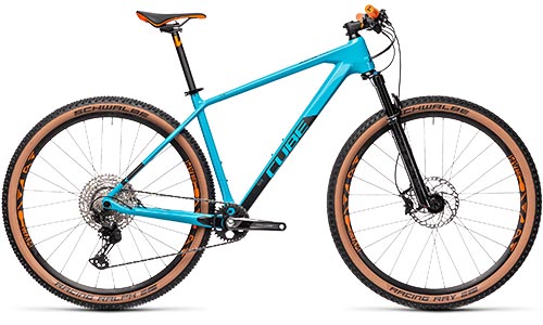 Cube Reaction fiets, mountainbike hardtail in turquoise blauw.