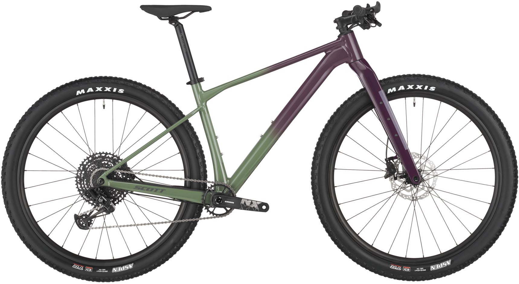Scott Scale Gravel 20 olivine green / blackberry purple 2025 - Grindfiets