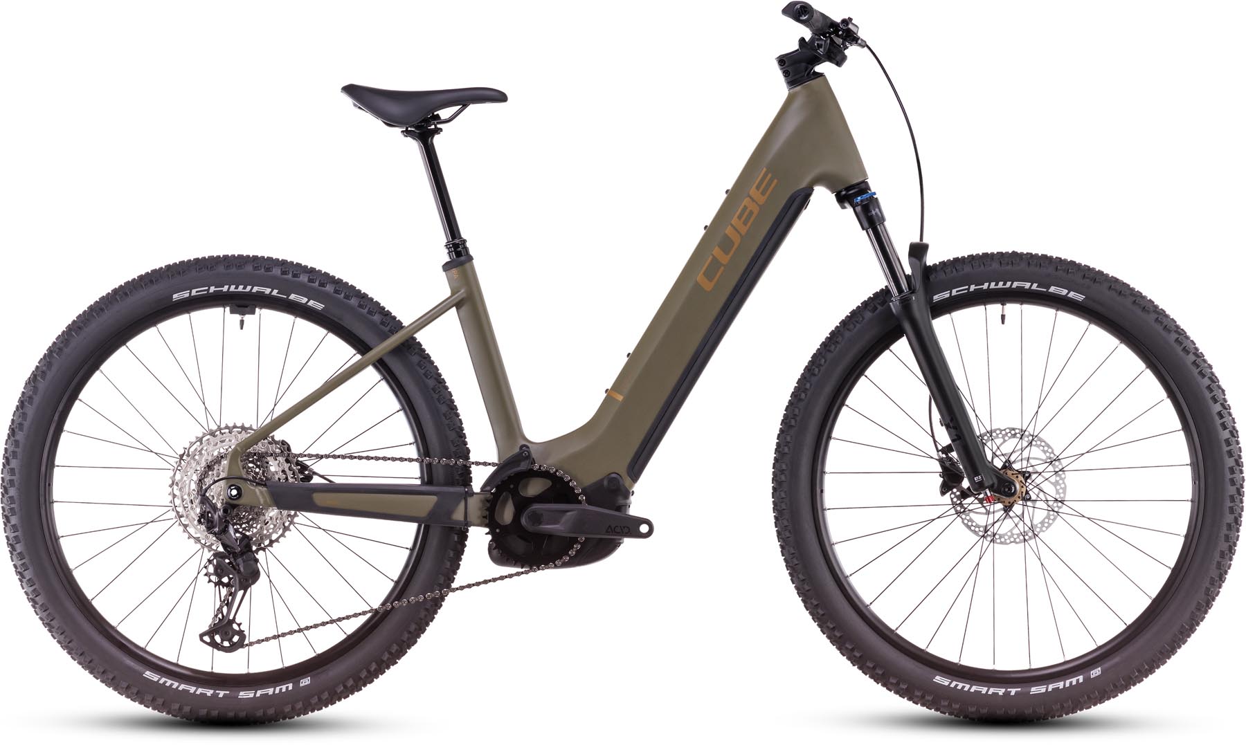 Cube Reaction Hybrid Pro 800 dustyolive n gold 2025 - E-Bike Hardtail Mountainbike lage instap