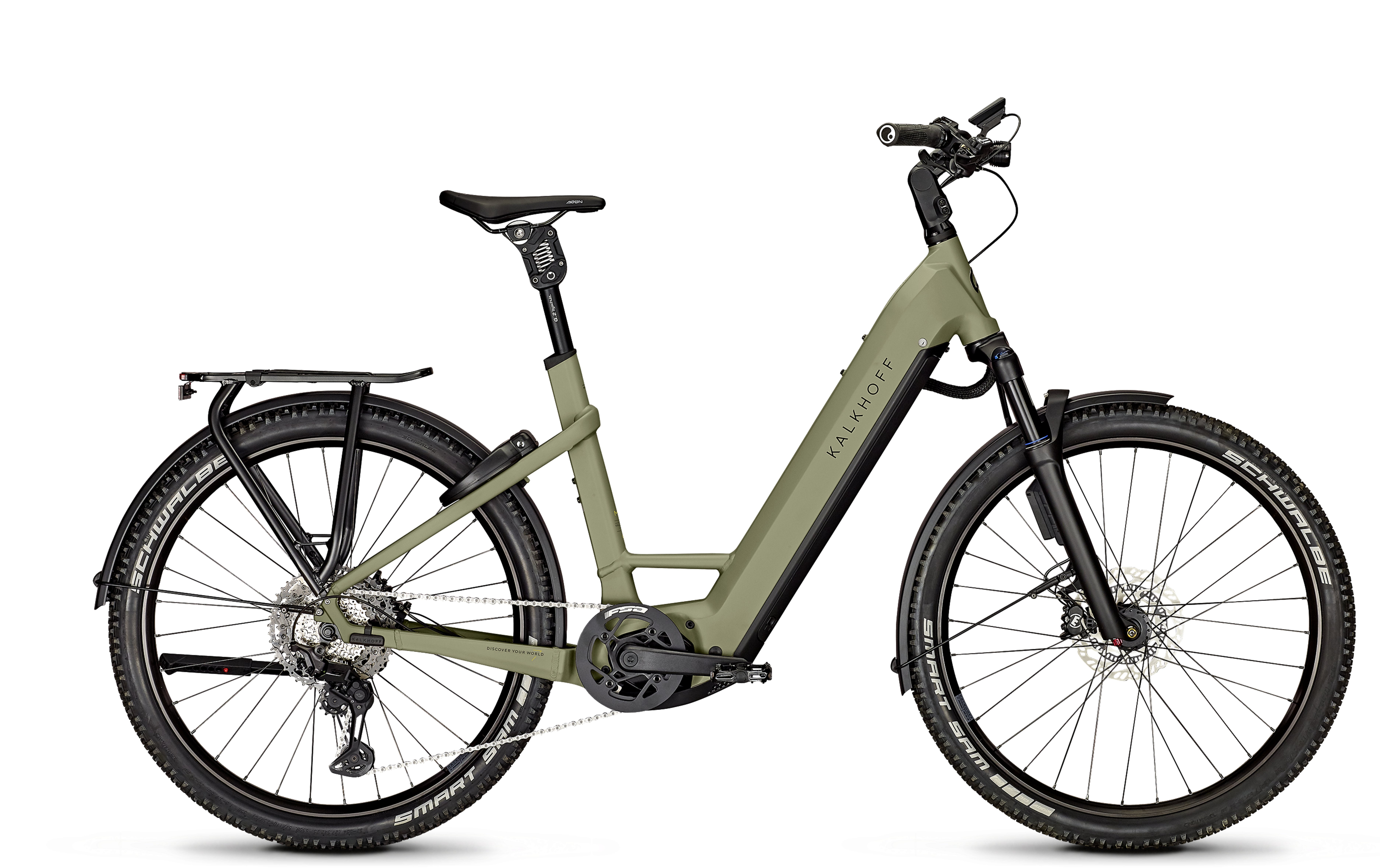 Kalkhoff Entice 7.B Advance+ ABS urbangreen matt 2024 - E-Bike Hardtail Mountainbike lage instap