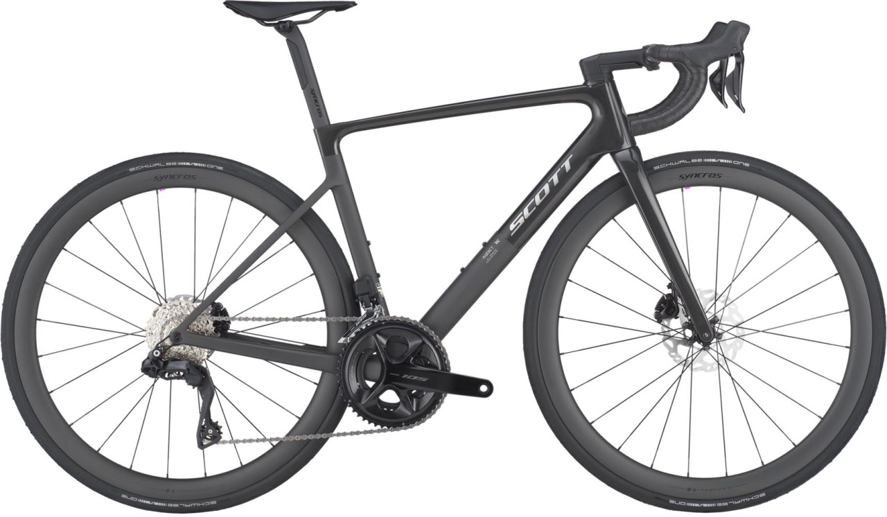 Scott Addict RC 30 carbon black 2025 - Carbon Racefiets
