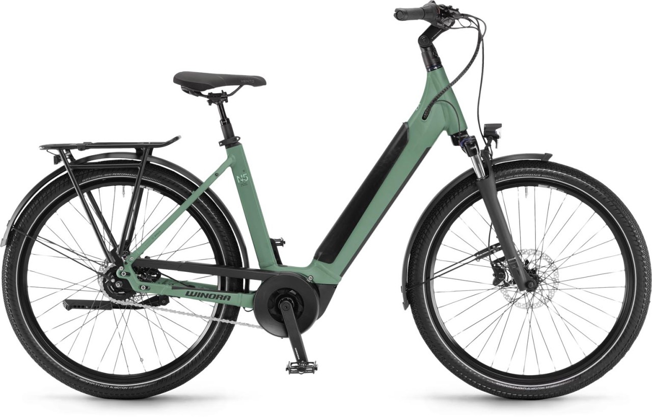 Winora Sinus N5f Defender matt 2024 - E-Bike Trekkingfiets lage instap