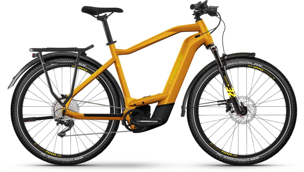 Haibike Trekking 8 metal lava/yellow gloss 2023 - E-Bike Trekkingfiets Heren