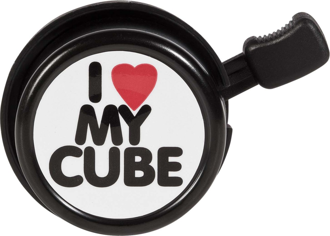 Cube Fietsbel I LOVE MY Cube zwart wit rood