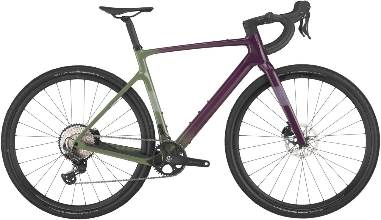 Scott Addict Gravel 40 olivine green / blackberry purple 2025 - Grindfiets