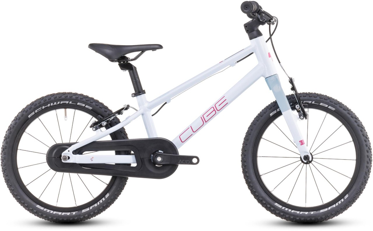Cube Numove 160 flashwhite n pink 2025 - Kinderfiets 16 inch