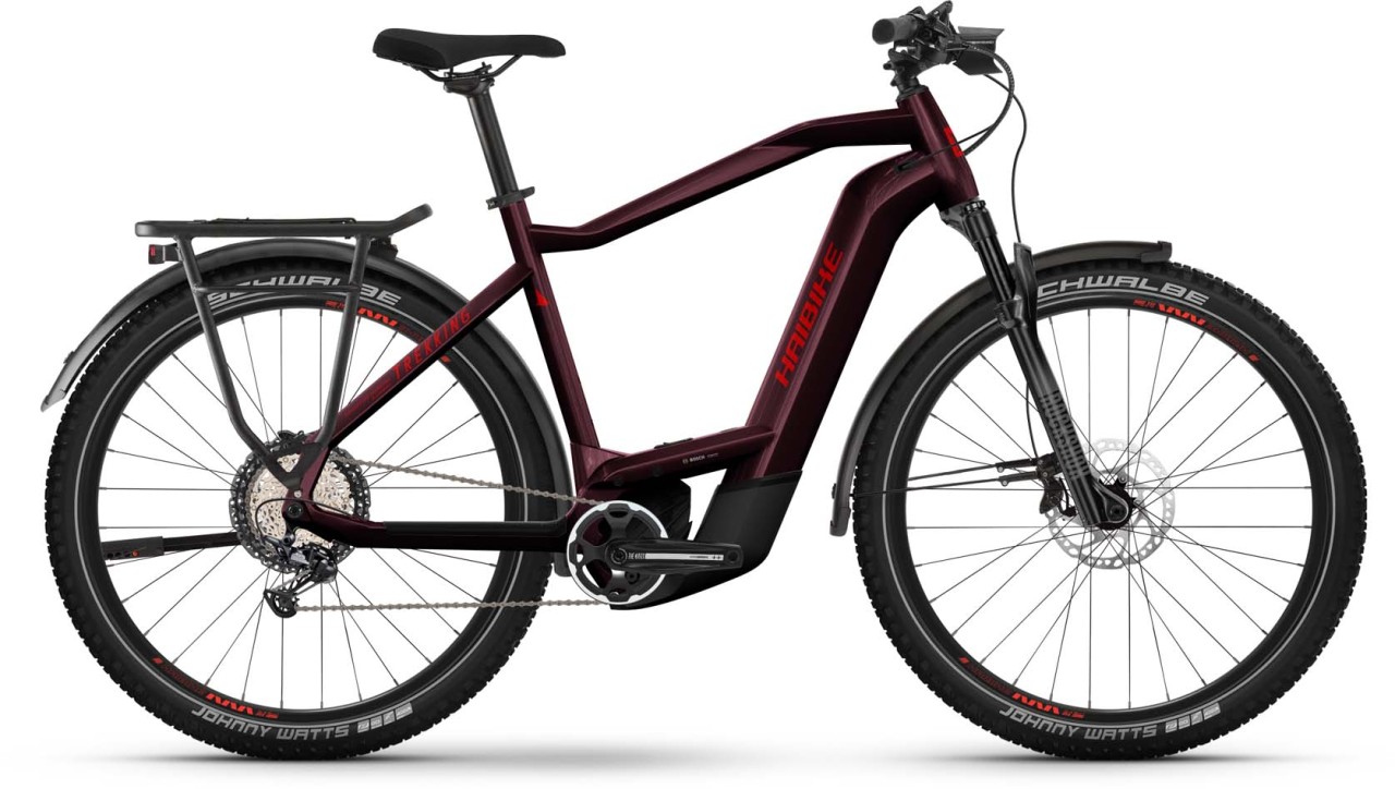 Haibike Trekking 11 tuscan/neon red gloss 2023 - E-Bike Trekkingfiets Heren