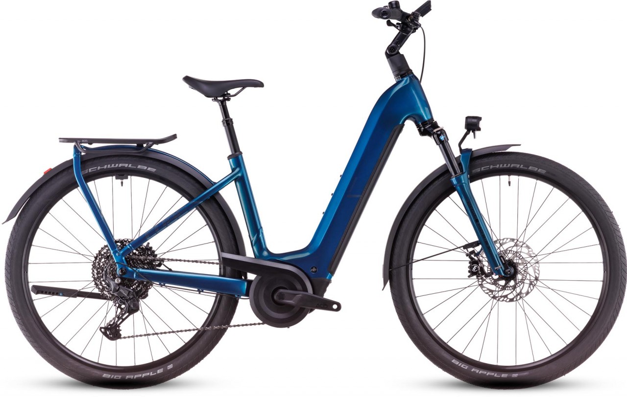 Cube Kathmandu Hybrid EX 800 electricblue n chrome 2025 - E-Bike Trekkingfiets lage instap