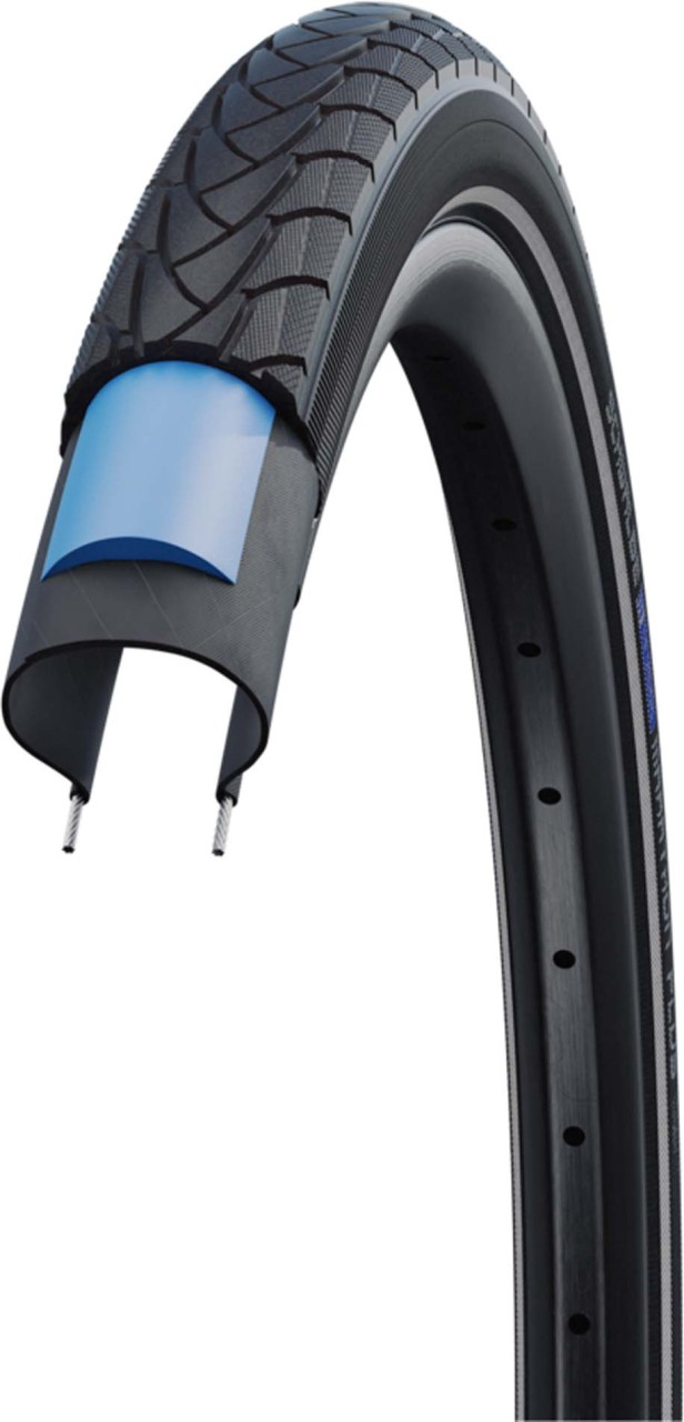 Schwalbe Banden Marathon Plus De 28x1.4 37-622, Smart Guard, Black-Reflex