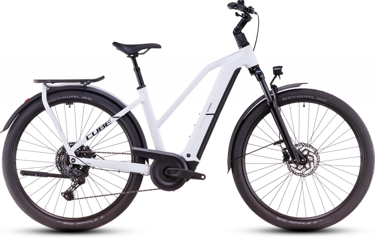 Cube Kathmandu Hybrid ONE 800 polarwhite n black 2025 - E-Bike Trekkingfiets Dames