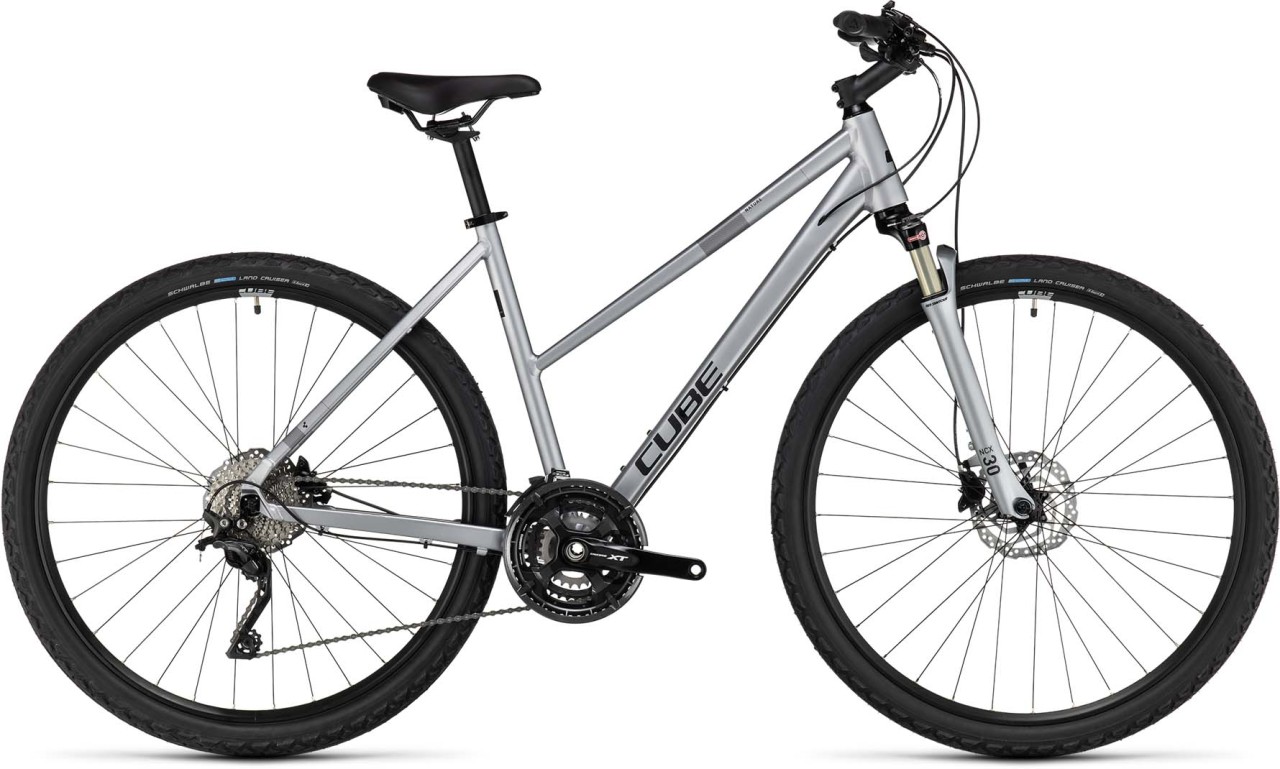 Cube Nature EXC polarsilver n black 2023 - Crossfiets Dames