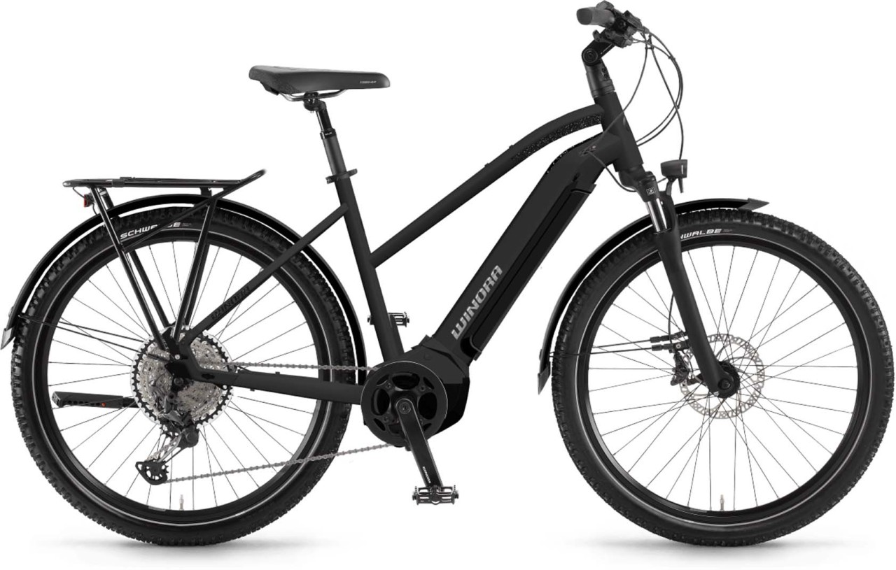 Winora Yucatan 12Pro i630Wh schwarz matt 2022 - E-Bike Trekkingfiets Dames