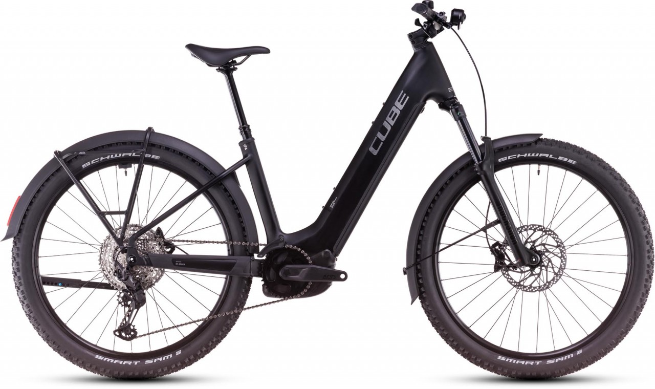 Cube Reaction Hybrid Race Allroad 800 black n metal 2025 - E-Bike Hardtail Mountainbike lage instap