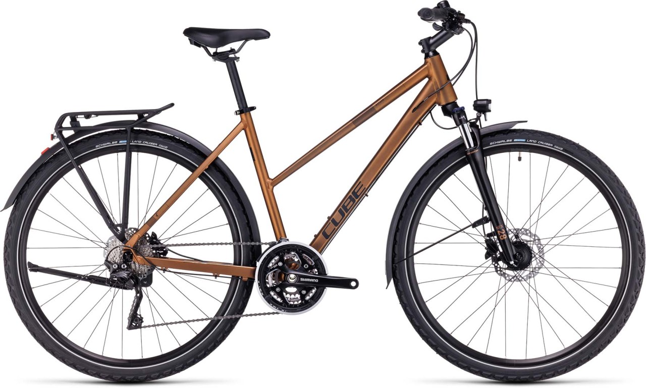 Cube Nature Pro Allroad gold n black 2023 - Crossfiets Dames