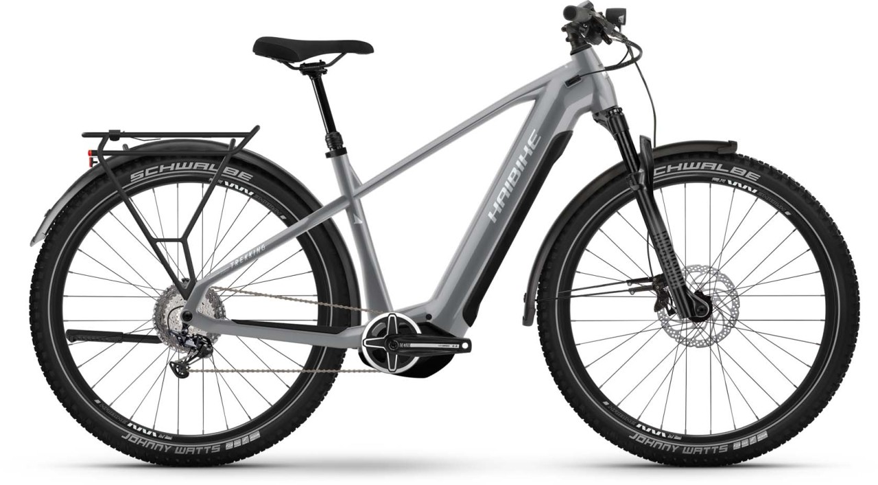 Haibike Trekking 7 urban grey/white gloss 2023 - E-Bike Trekkingfiets Heren