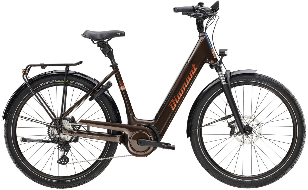 Diamant Mandara 160 Gen 3 TIE 545Wh Berninabraun Metallic 2023 - E-Bike Trekkingfiets lage instap