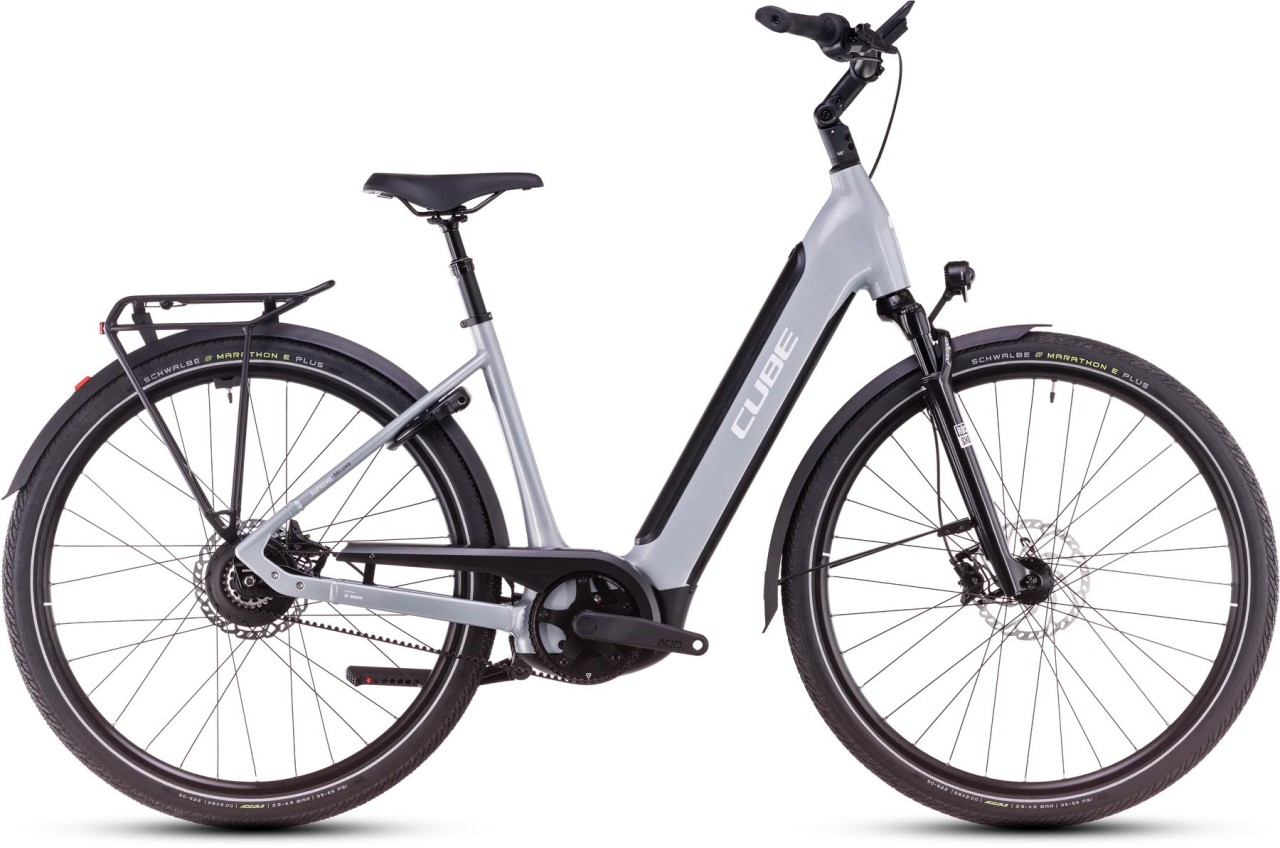 Cube Supreme Hybrid Deluxe SLX 625 polargrey n white 2025 - E-Bike Trekkingfiets lage instap