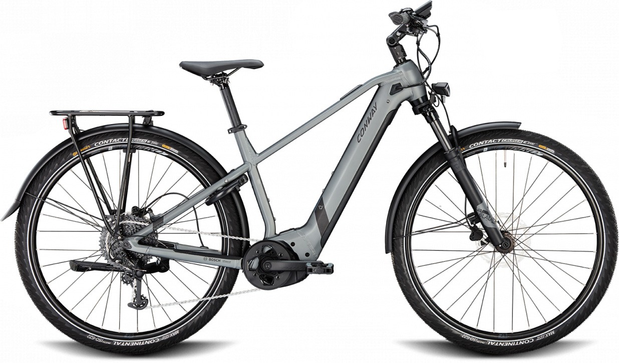 Conway Cairon T 3.0 750Wh shadowgrey metallic matt / black metallic matt 2023 - E-Bike Trekkingfiets Heren