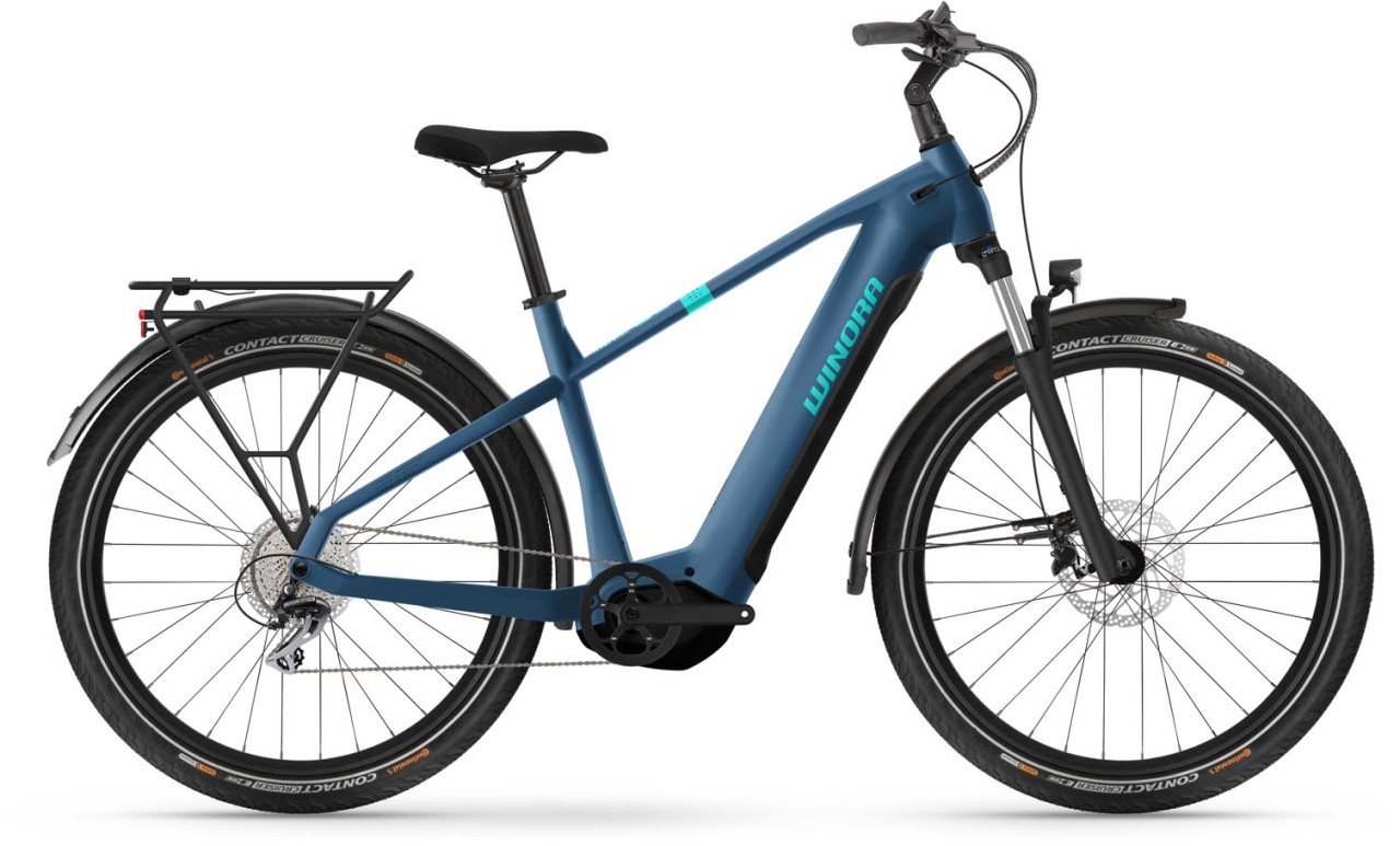 Winora Yucatan X8 Darkblue matt 2024 - E-Bike Trekkingfiets Heren