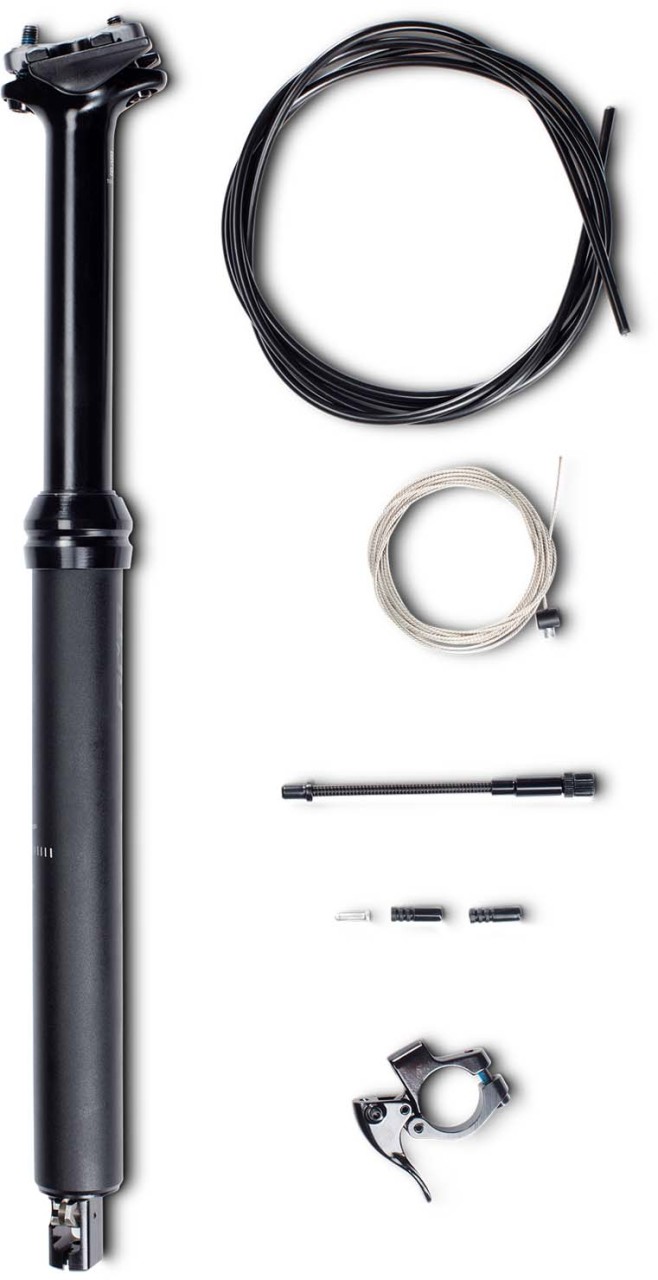 RFR Telescopische zadelpen zwart voor Fully mountainbikes 17 tot 23 inch - 31,6 mm x 420 mm (125 mm)