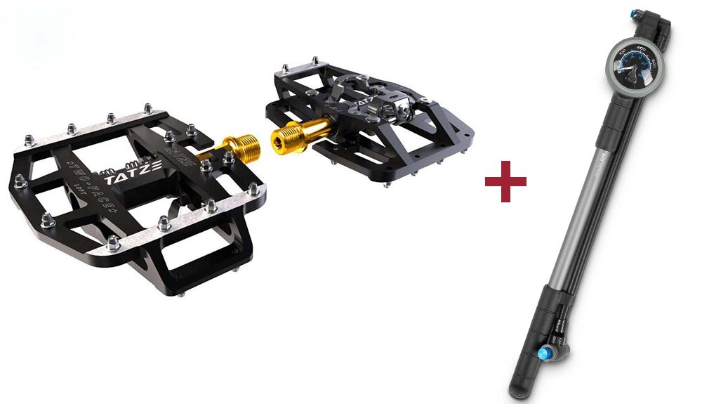 Tatze Two-Face Ti pedalen + ACID demperpomp RACE SHOCK 400 grijs