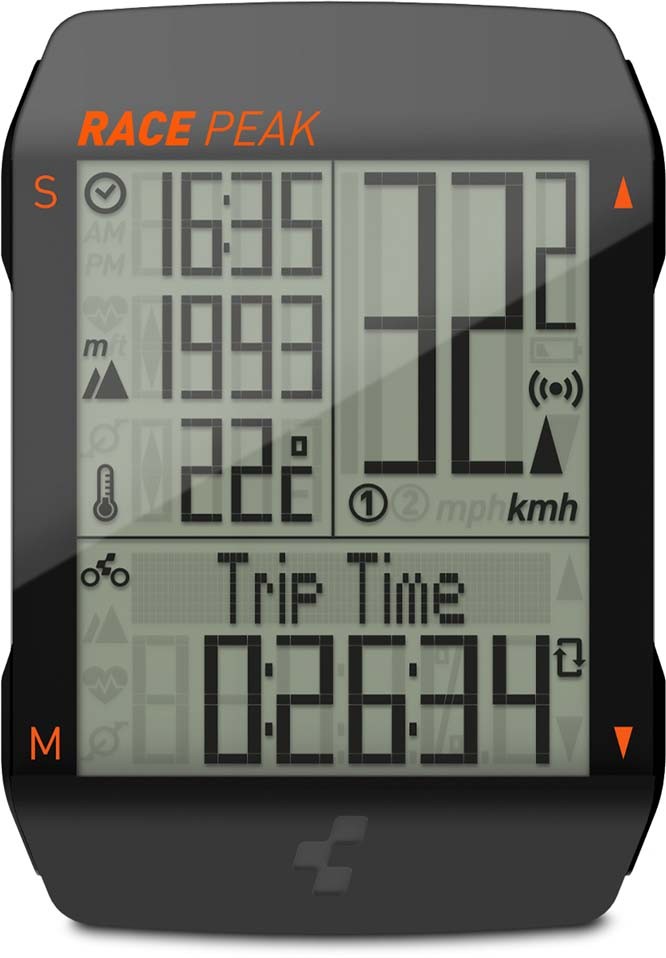 Cube Fietscomputer RACE PEAK zwart n oranje