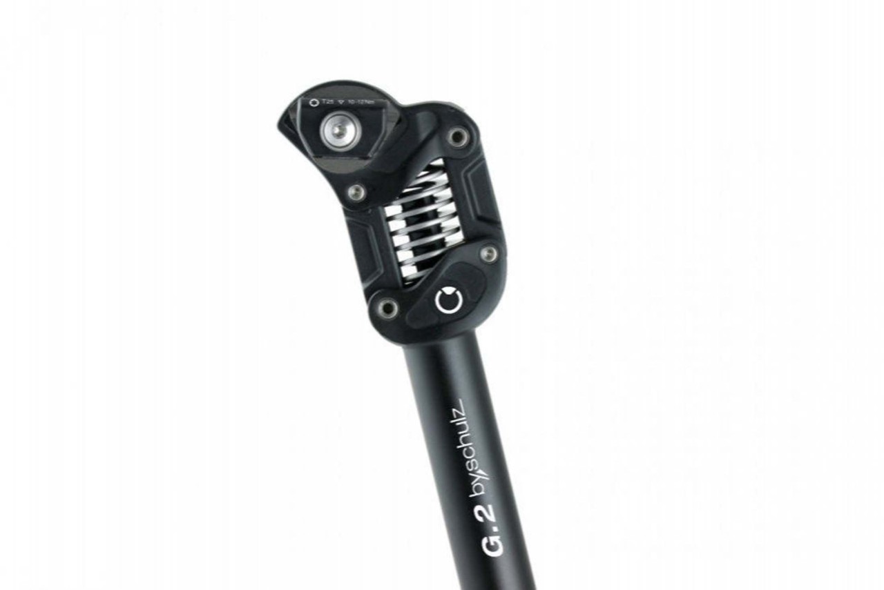Geveerde zadelpen bySchulz G.2 Ø 30,9mm, 350mm, zwart, hard 100-130kg