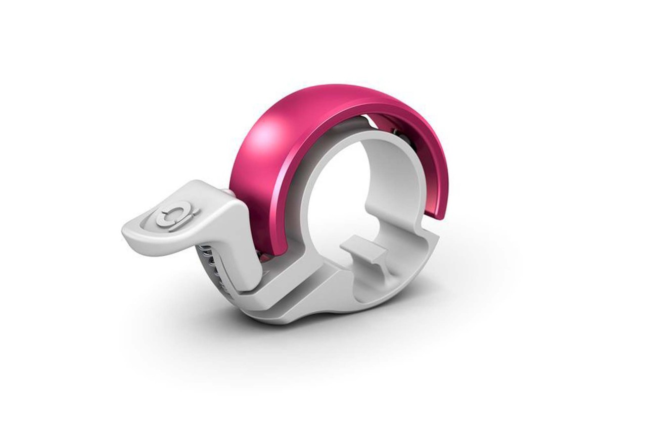 Knog Bell Oi klein wit/roze | stuur diameter: 22,2 mm