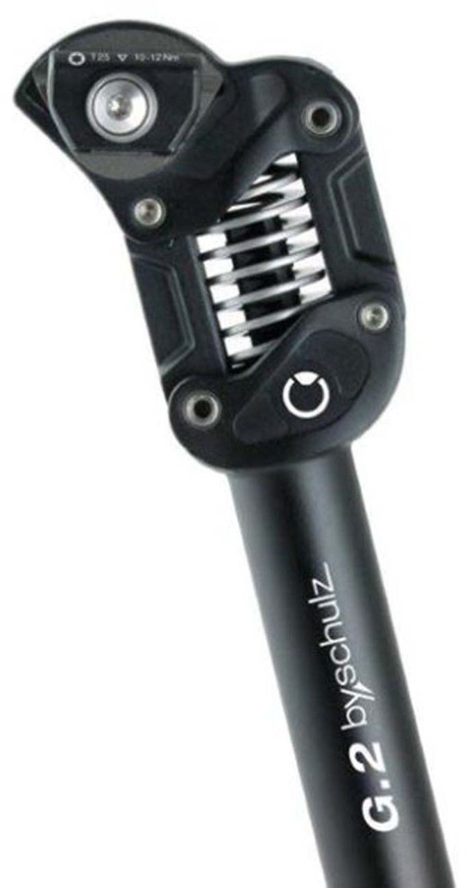 by.Schulz Geveerde zadelpen G.2, Ø30,9mm, 350mm, zwart, standaard, 80-105 kg