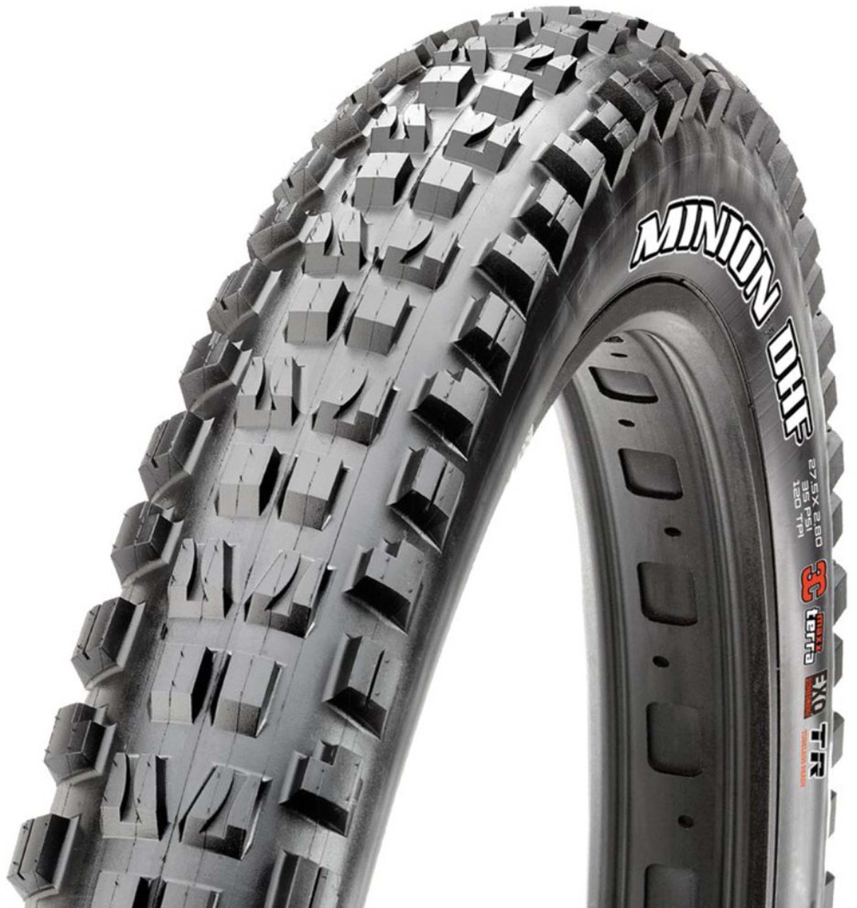 Maxxis Minion DHF+ TLR vouwband, 27.5x2.80" 71-584 zwart EXO 3C MaxxTerra