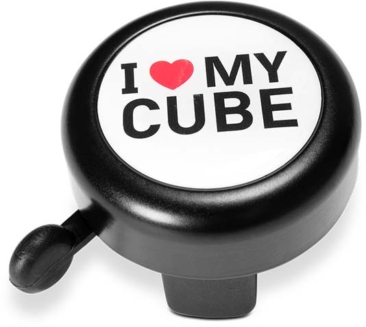 Cube Fietsbel I LOVE MY Cube zwart wit rood