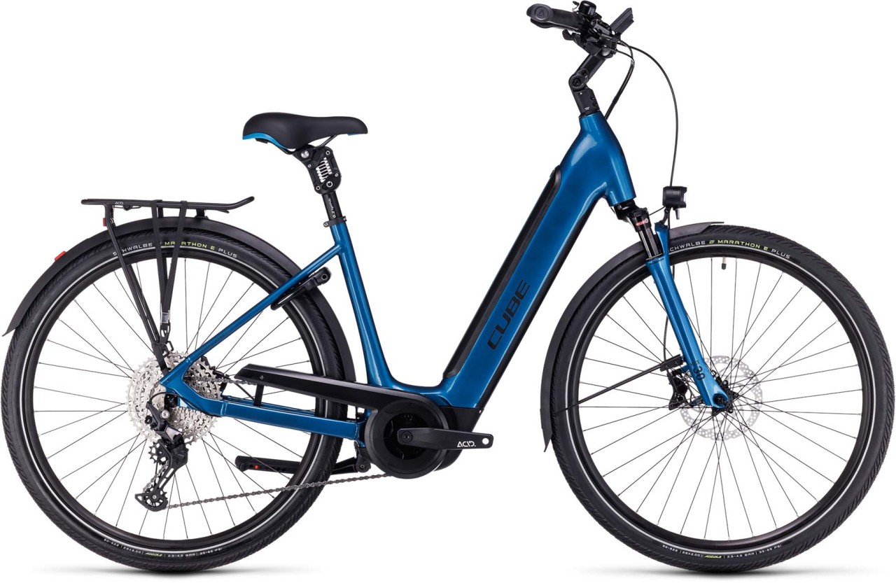 Cube Supreme Sport Hybrid EXC 625 blue n black 2023 - E-Bike Trekkingfiets lage instap