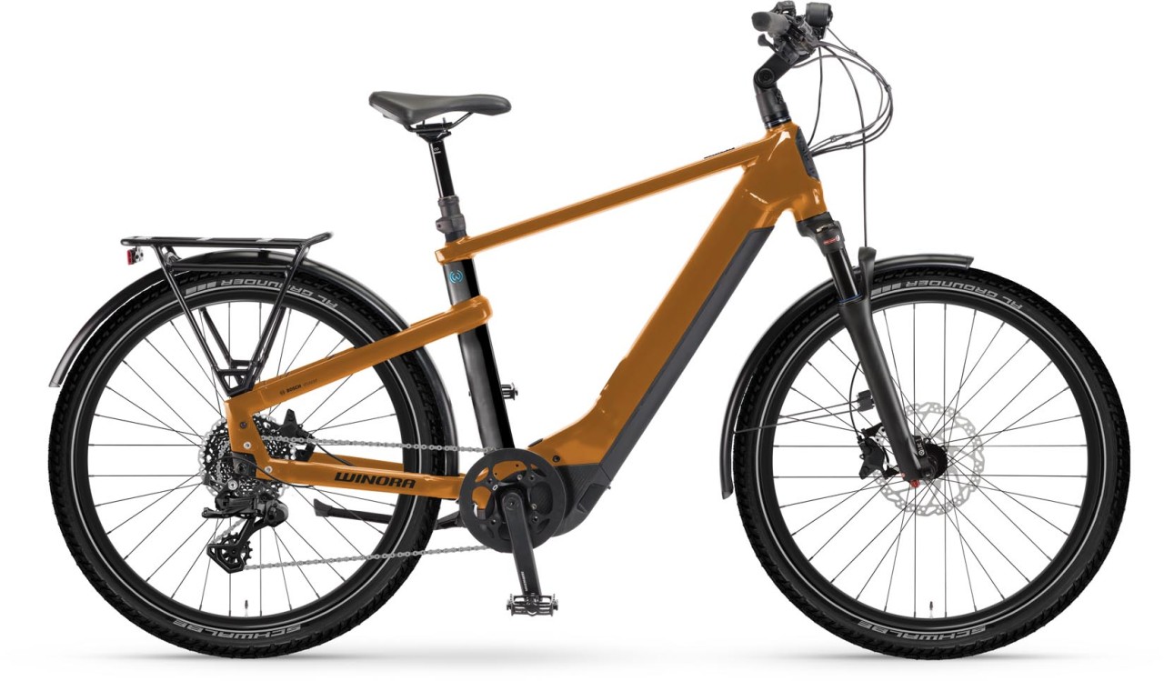 Winora Yakun X10 ginger gloss 2024 - E-Bike Trekkingfiets Heren