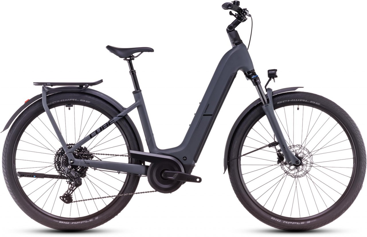 Cube Kathmandu Hybrid ONE 800 shadowgrey n black 2025 - E-Bike Trekkingfiets lage instap