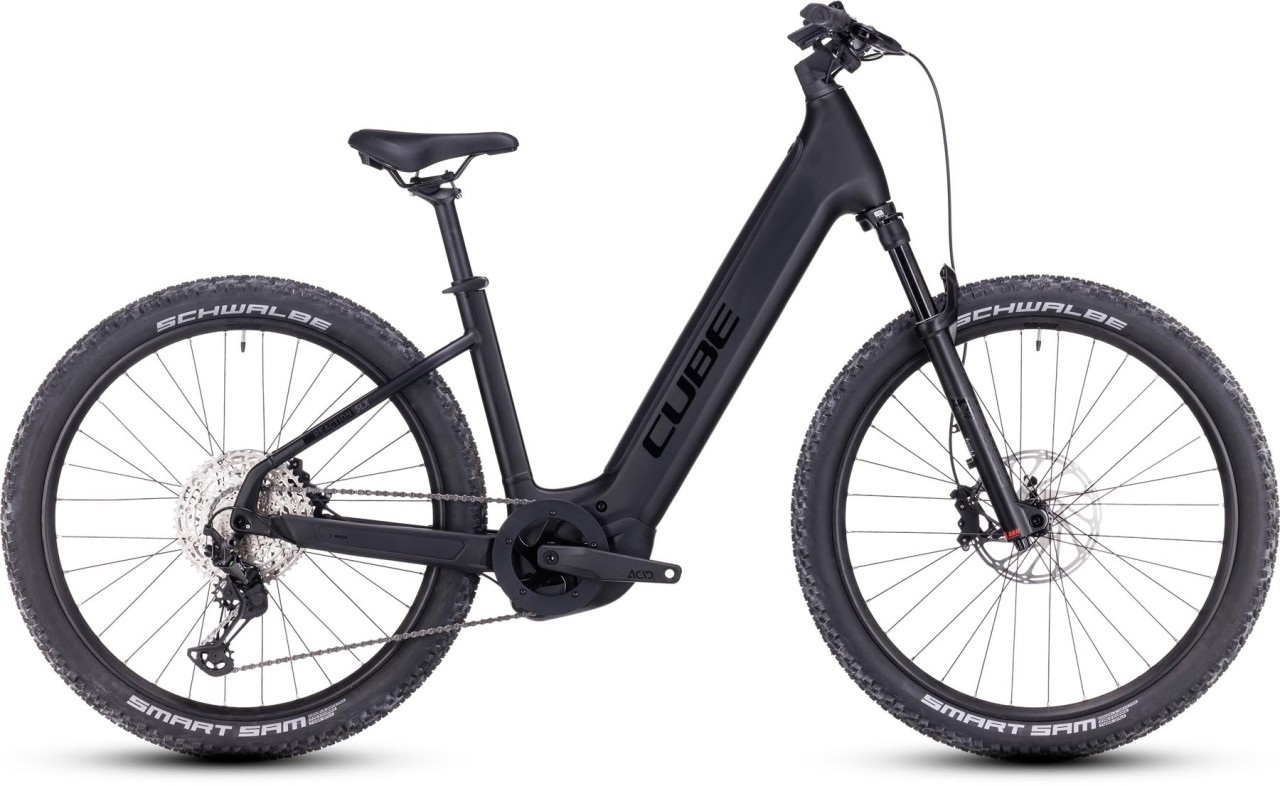 Cube Reaction Hybrid SLX 750 black n reflex 2024 - E-Bike Hardtail Mountainbike lage instap