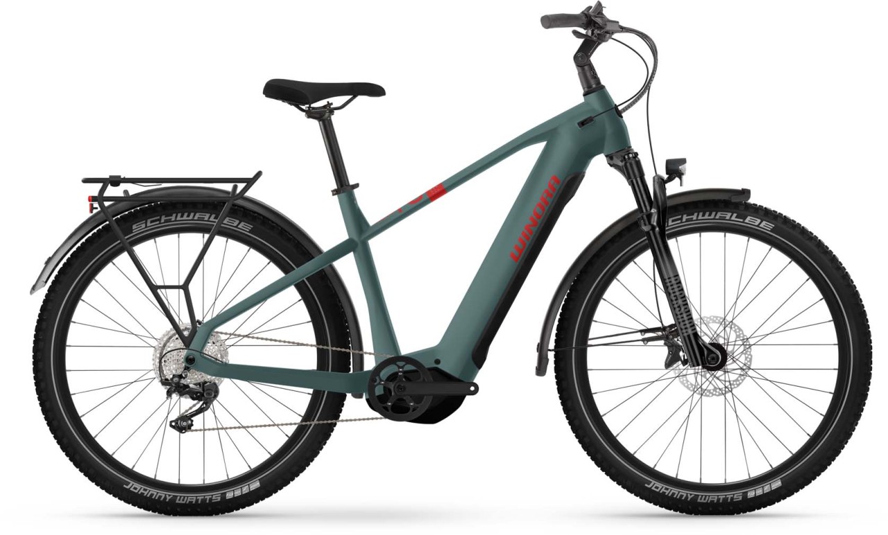 Winora Yucatan X12 metallic stone blue matte 2023 - E-Bike Trekkingfiets Heren